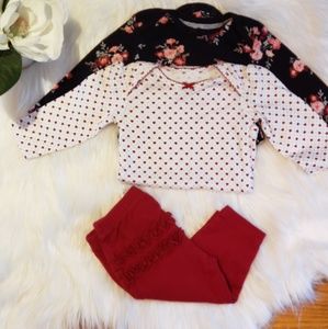 3 piece bundle Carter's outfit size 3 months